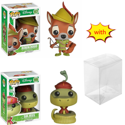 US$ 16.99 - funko pop DISNEY Robin 97# Sir Hiss 99# With Protector Box  Vinyl Action Figures Model Toys for Children gift - m.funkofans.com