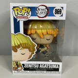 funko pop DEMON SLAYER Zenitsu Agatsuma 869# With Protector Box Vinyl Action Figures Model Toys for Children gift