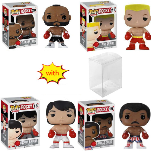 US$ 19.99 - funko pop ROCKY Balboa 18# Apollo Creed 19# Clubber Lang 20#  Ivan Drago 21# With Protector Box Vinyl Action Figures Model Toys for  Children gift - m.funkofans.com