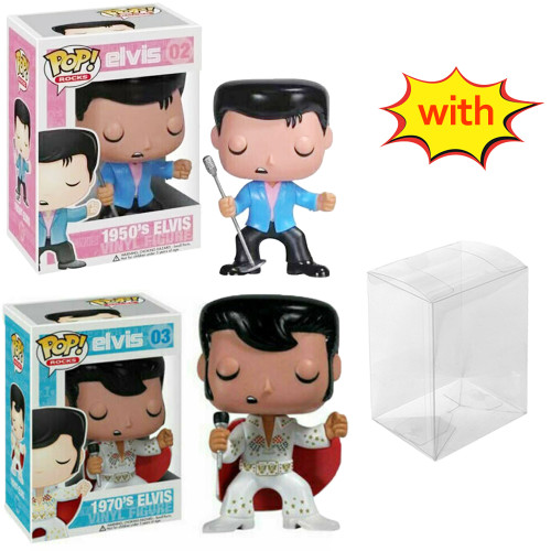 funko pop ELVIS 02# Elvis 03# With Protector Box Vinyl Action Figures Model Toys for Children gift