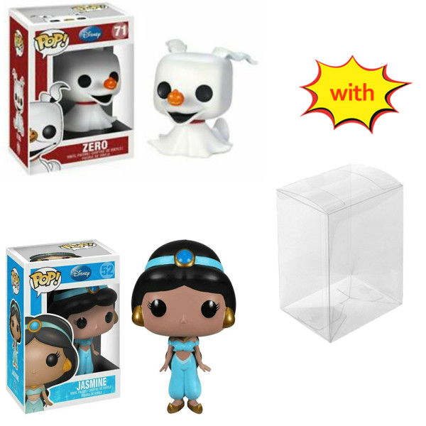 funko pop DISNEY Zero 71# Jasmine 52# With Protector Box Vinyl Action Figures Model Toys for Children gift