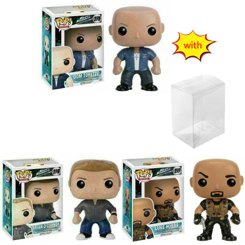 US$ 16.99 - funko pop FAST AND FURIOUS Dom Toretto 275# Brian O'conner 276#  Luke Hobbs 277# With Protector Box Vinyl Action Figures Model Toys for  Children gift - m.funkofans.com