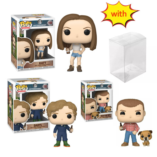 funko pop Letterkenny Daryl #1163 Katy #1164 Wayne with Gus #1166  With Protector Box Vinyl Action Figures Model Toys for Children gift