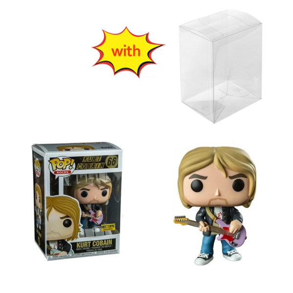 funko pop 66# KURT COBAIN With Protector Box Vinyl Action Figures Model Toys for Children gift