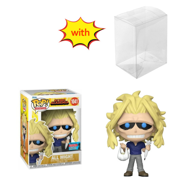 funko pop MY HERO ACADEMIA  1041# ALL MIGHT With Protector Box With Protector Box Vinyl Action Figures Model Toys for Children gift