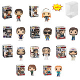 funko pop the STRANGER THINGS STEAE 1245# ROBIN 1244#  MAX 1243# DUSTIN 1240#  SUZIE 881# With Protector Box Vinyl Action Figures Model Toys for Children gift