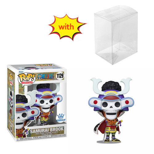 funko pop ONE PIECE SAMURAI BROOK #1129 With Protector Box Vinyl Action Figures Model Toys for Children gift