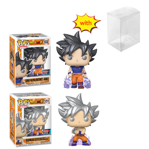 funko pop Dragon Ball Super GOKU(ULTRA INSTINCT -SIGN-) #1232 #1211 With Protector Box Vinyl Action Figures Model Toys for Children gift