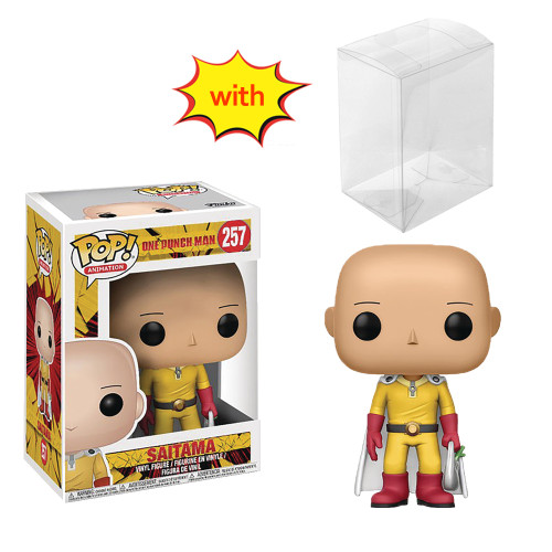 funko pop ONE PUNCH MAN SAITAMA #257 With Protector Box Vinyl Action Figures Model Toys for Children gift