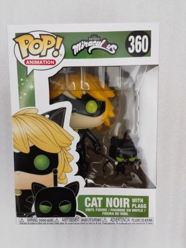 funko pop Miraculous Ladybug With Tikki#359 Cat Noir With Plagg #360 With Protector Box Vinyl Action Figures Model Toys for Children gift