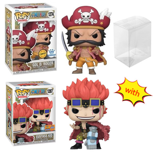 funko pop ONE PIECE GOL D.ROGER #1274 EUSTASS KID #1287 With Protector Box Vinyl Action Figures Model Toys for Children gift