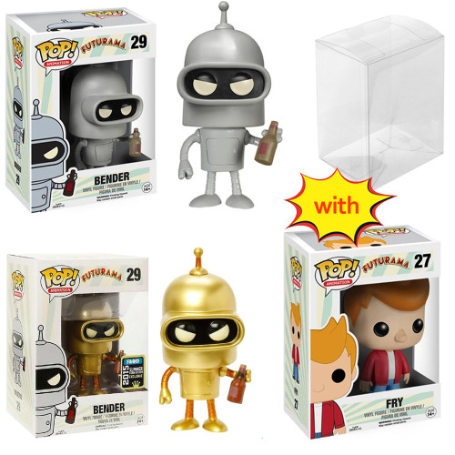 funko pop FUTURAMA Bender #29 Fry #27 With Protector Box Vinyl Action Figures Model Toys for Children gift