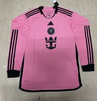 Inter Miami long   jersey  home   24-25 pink fans  Inter Miami   Football Inter Miami    Soccer jersey 1:1 Thailand