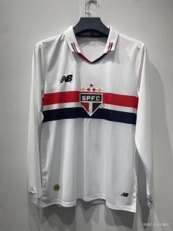 Sao Paulo long  jersey home 24-25 white blue  fans Football  Soccer jersey 1:1 Thailand