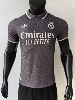 Real madrid  jersey 3R 24-25  black  player Real madrid Football  Real madrid Soccer jersey 1:1 Thailand