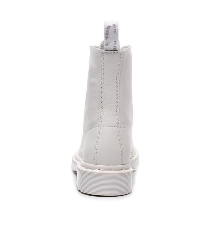 1460 ALL WHITE PASCAL VIRGINIA LEATHER ANKLE BOOTS UNISEX