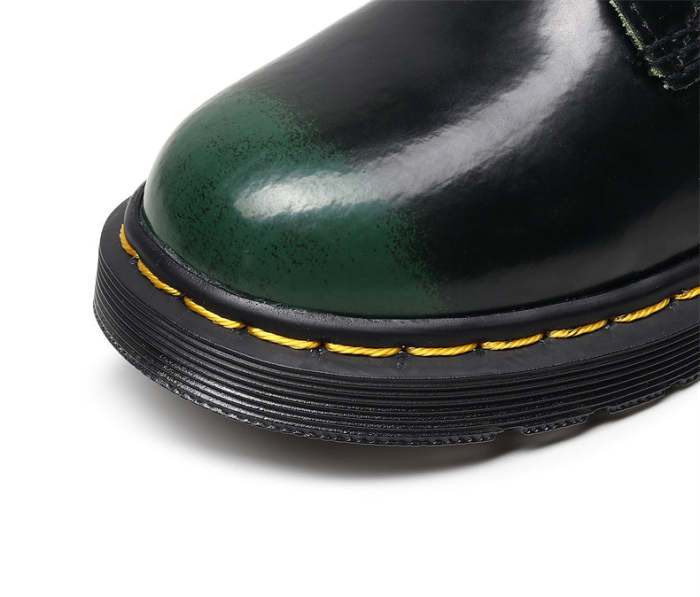 1460 BLACK WITH GREEN CLASSIC 8-HOLE BOOTS