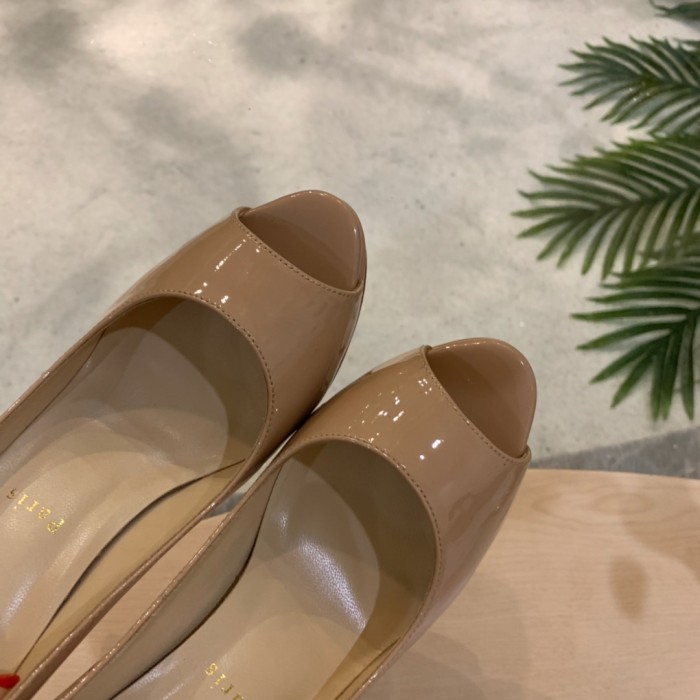 LK# High Quality Womens High Heel Leather Shoes With Box