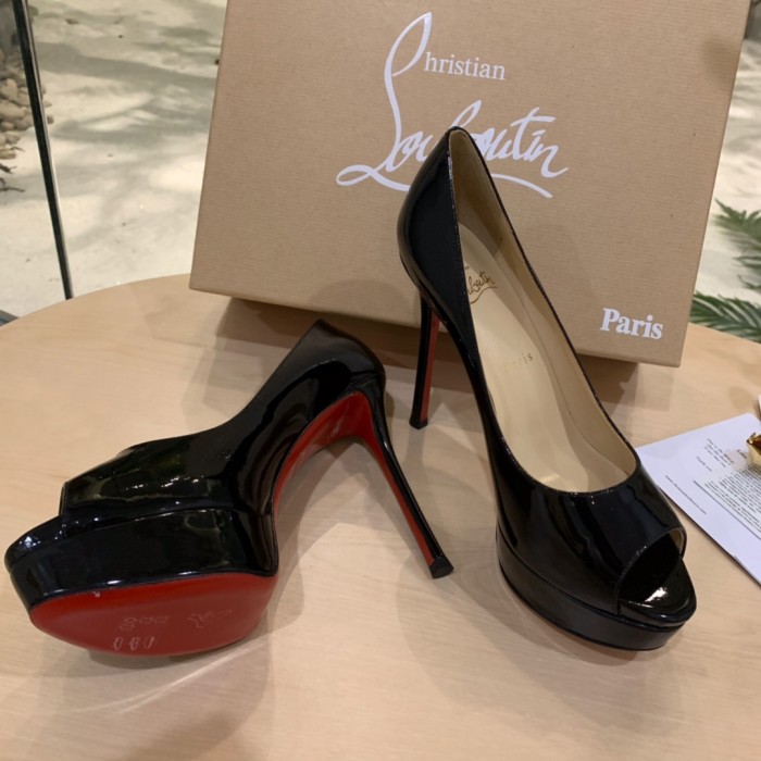 LK# High Quality Womens High Heel Leather Shoes With Box