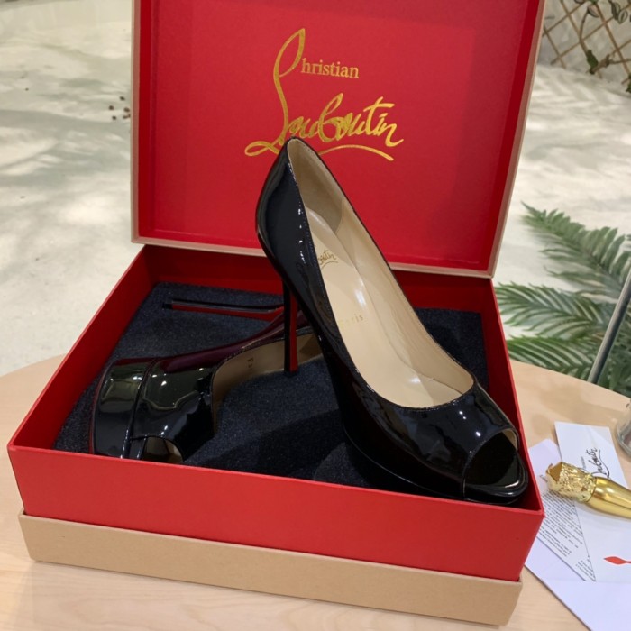 LK# High Quality Womens High Heel Leather Shoes With Box