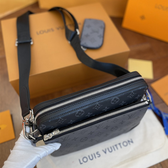MZ# High Quality Mens 3 pcs Set Message Bag 24CM