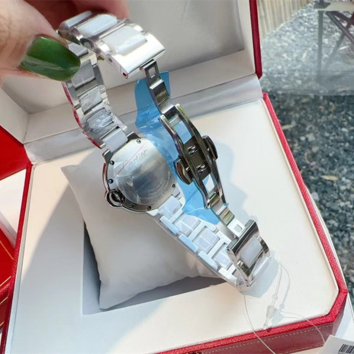 Womens Watch Ceramic + Stainless Steel Watchband 33MM With Box