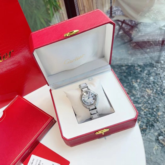Womens Watch Ceramic + Stainless Steel Watchband 33MM With Box