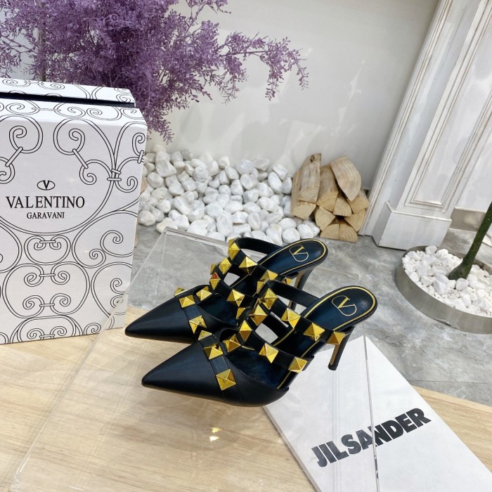 ALS# High Quality Womens Slippers High Heel 9.5CM