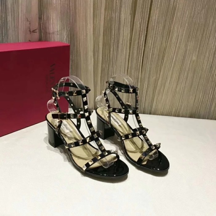ALS# High Quality Womens Shoes Sandals High Heel 6.5CM