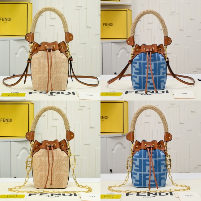 HML# Womens Straw Bucket Bag 12x18x10CM