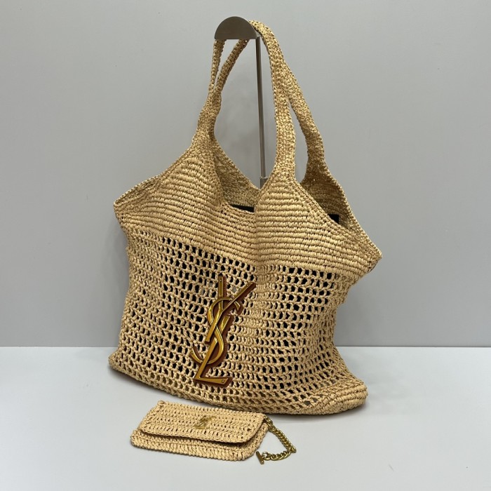 HML# High Quality Womens ICARE Straw Bag Totes 55×43×5CM