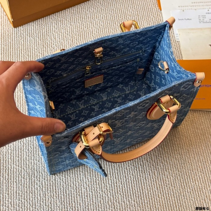 MZ# High Quality Womens Denim Onthego Bag 25CM
