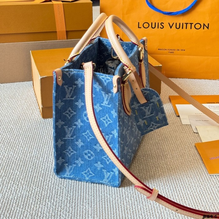 MZ# High Quality Womens Denim Onthego Bag 25CM