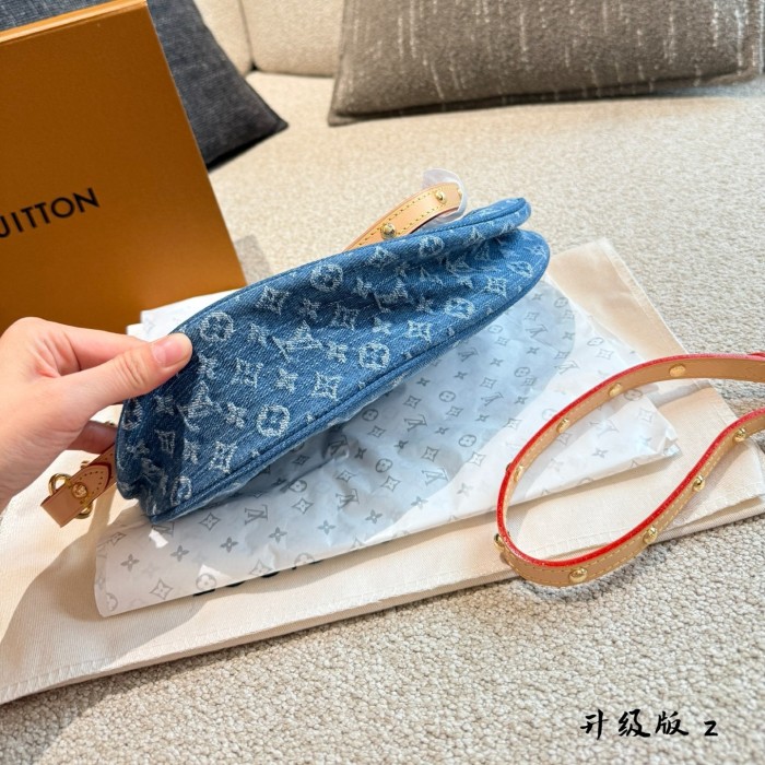MZ# High Quality Womens Denim Messenger Bag 23cm