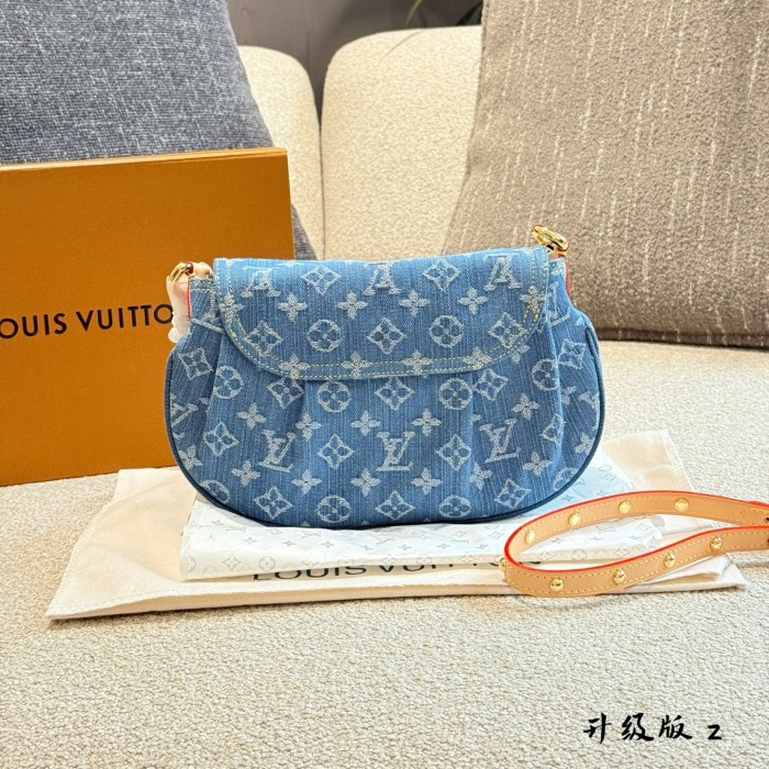 MZ# High Quality Womens Denim Messenger Bag 23cm