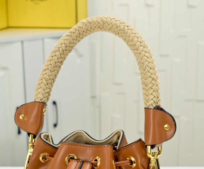 AA#  Womens  Mini Bucket Leather Bag Messenger Bag 12*18*10CM