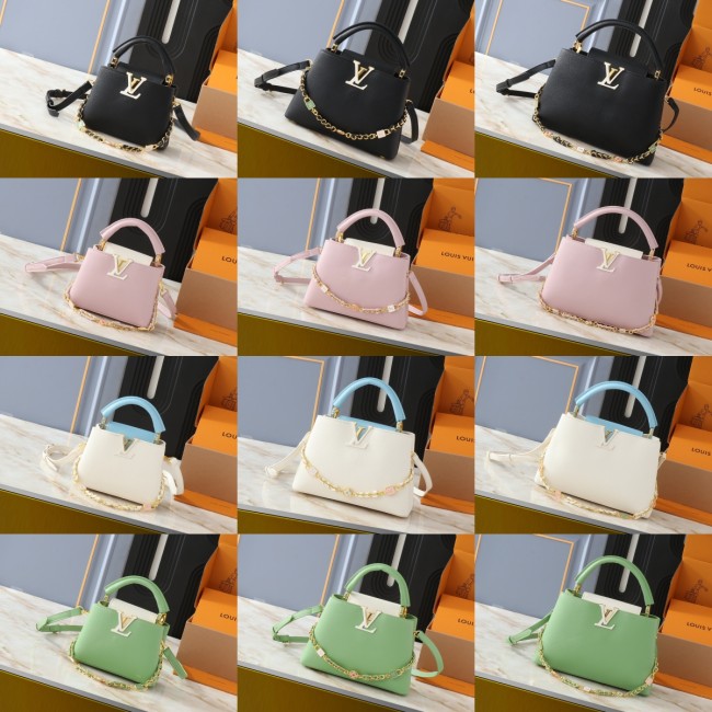 AA# Womens Capucines Lovelock Chain Bag Messenger Bag