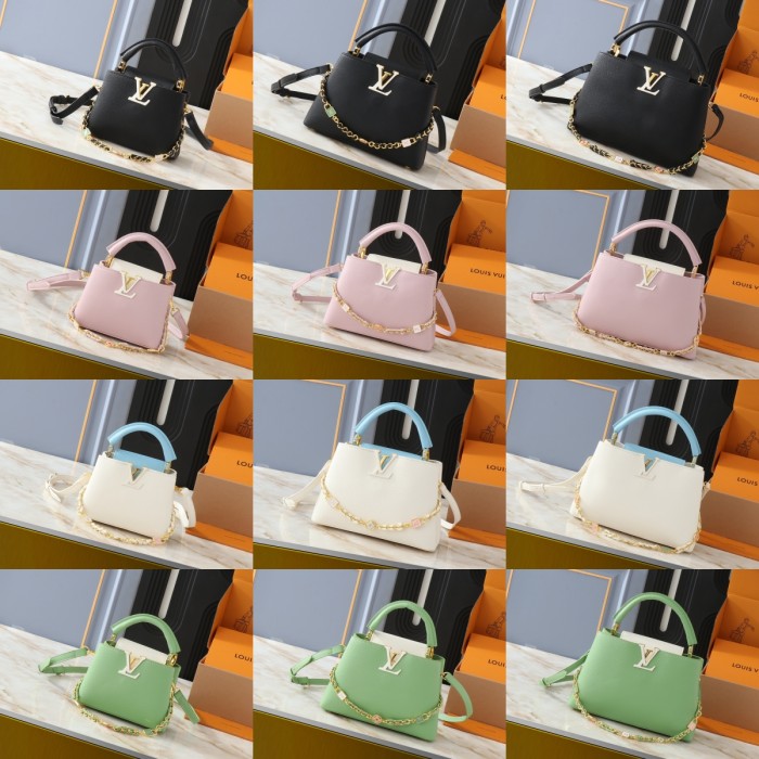 AA# Womens Capucines Lovelock Chain Bag Messenger Bag