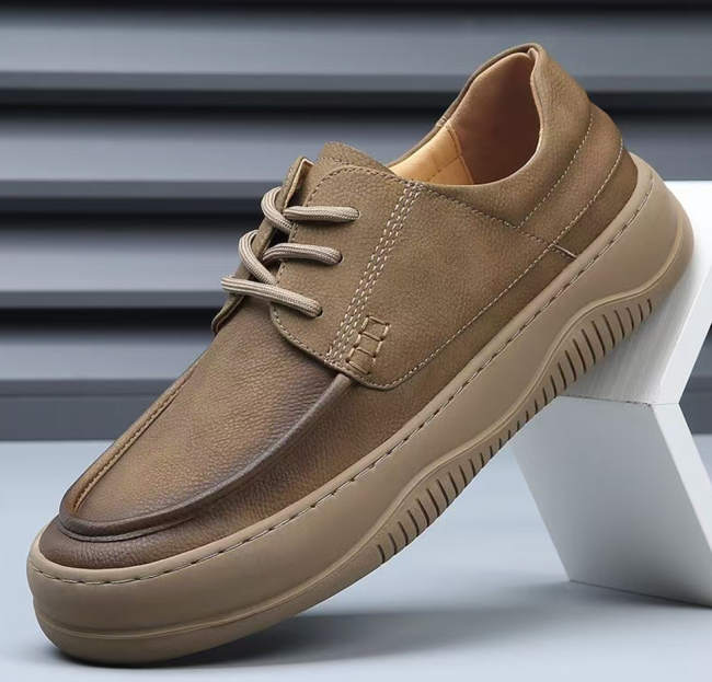 soft leather casual man shoes brown free shipping drop shipping for resell