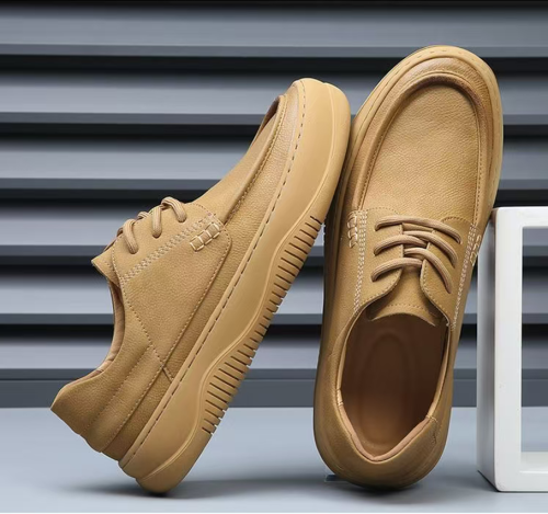 soft leather casual man shoes camel free shipping  drop shipping  for resell