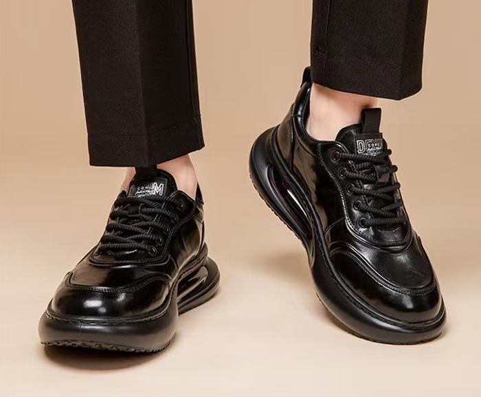 man air cushion  in real leather shoes   free shipping drop shipping  for resell
