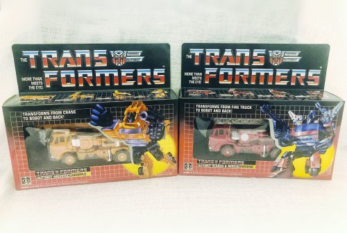 TRANSFORMERS G1 Reissue Grapple and Inferno Gift Kids Toy Action Brand new