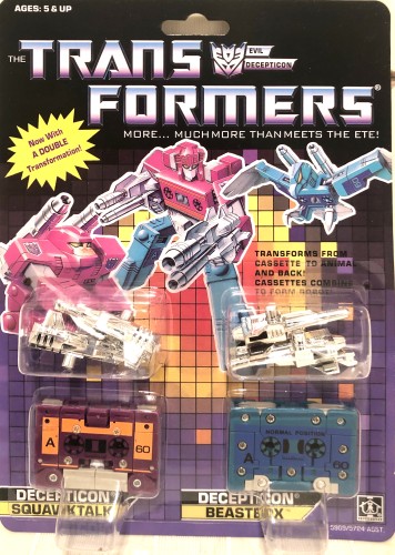 TRANSFORMERS G1 Reissue cassettes Squawktalk Beastbox Brand New