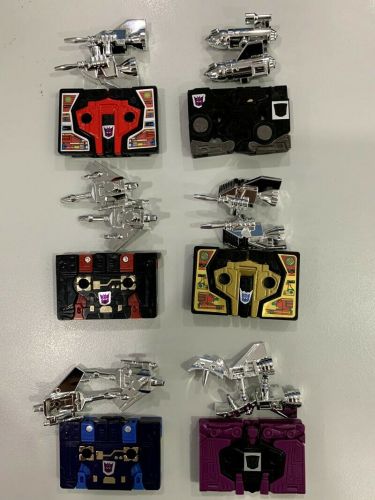 Transformers G1 Reissue cassettes Buzzsaw Laserbeak Frenzy Rumble Ravage Ratbat No Card