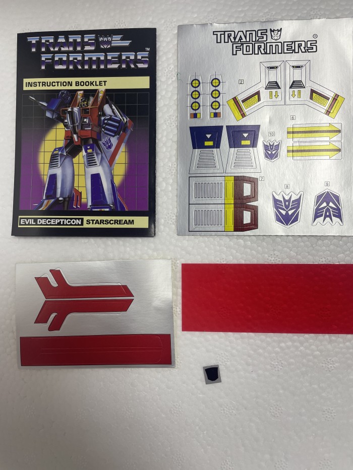 TRANSFORMERS G1 Reissue Starscream Brand New Free Shipping