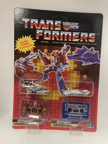 TRANSFORMERS G1 Reissue Grand Slam and Raindance Brand New Carded Free Shipping