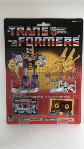 TRANSFORMERS G1 Reissue Rewind and Steeljaw Brand New Carded Free Shipping
