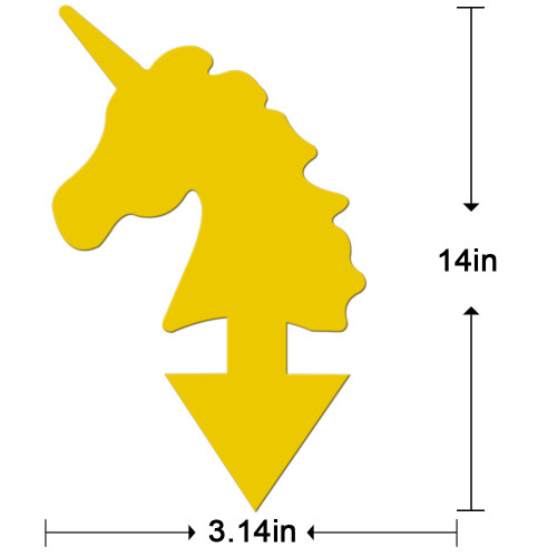 (50 Pack)Dual-Sided Yellow Sticky Traps for Indoor/Outdoor Use, Gnat Trap for Flying Plant Insect Such as Fungus Gnats, Whiteflies, Fruit Fly, Protect The Plant, Non-Toxic and Odorless-Unicorn Shapes