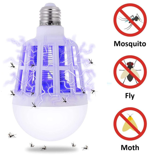 Fire Tracks Limited Bug Zapper, 2 in 1 Mosquito Killer Lamp Bug Zappers Light Bulb, Electronic Insect & Fly Killer for Home Kitchen Indoor Outdoor Patio Backyard - 110V E26/E27