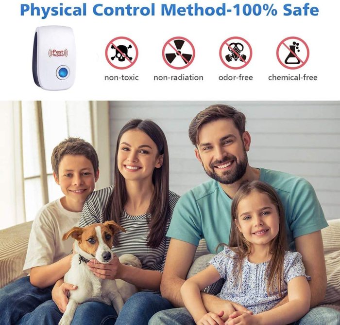 6 Pack Ultrasonic Pest Repeller, Mice Repellent Plug in Ultrasonic Insect Repellent Electronic Indoor Pest Control for Bugs Roaches Insects Spiders Mice Mosquitoes Flies, Ants Repellent for Home
